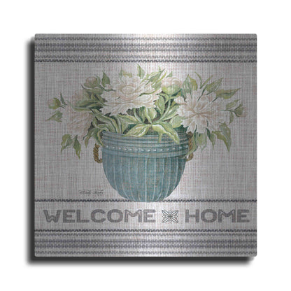 Luxe Metal Art 'Galvanized Peonies Welcome Home' by Cindy Jacobs, Metal Wall Art