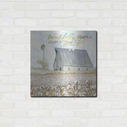 Luxe Metal Art 'Beautifully Simple' by Cindy Jacobs, Metal Wall Art,24x24