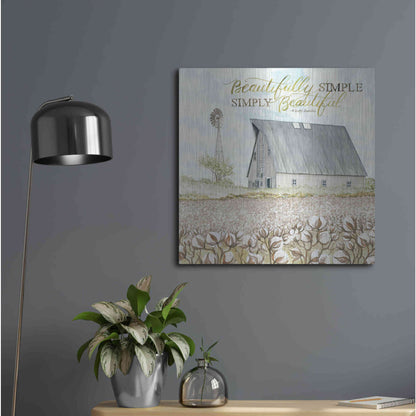 Luxe Metal Art 'Beautifully Simple' by Cindy Jacobs, Metal Wall Art,24x24