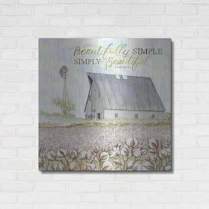 Luxe Metal Art 'Beautifully Simple' by Cindy Jacobs, Metal Wall Art,36x36