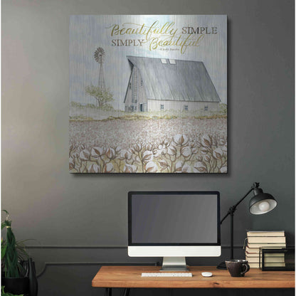 Luxe Metal Art 'Beautifully Simple' by Cindy Jacobs, Metal Wall Art,36x36