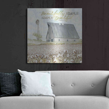 Luxe Metal Art 'Beautifully Simple' by Cindy Jacobs, Metal Wall Art,36x36