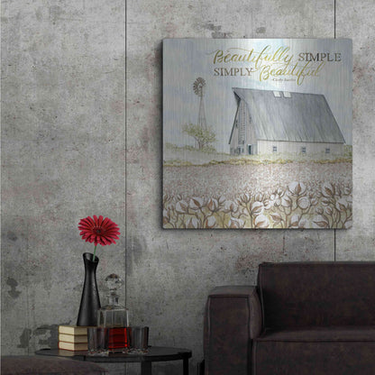 Luxe Metal Art 'Beautifully Simple' by Cindy Jacobs, Metal Wall Art,36x36