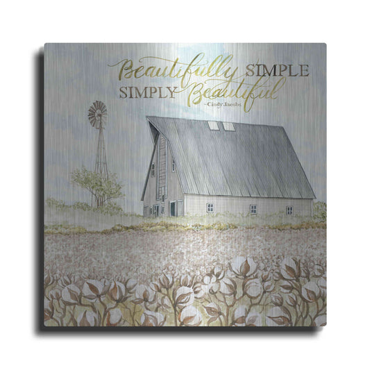 Luxe Metal Art 'Beautifully Simple' by Cindy Jacobs, Metal Wall Art