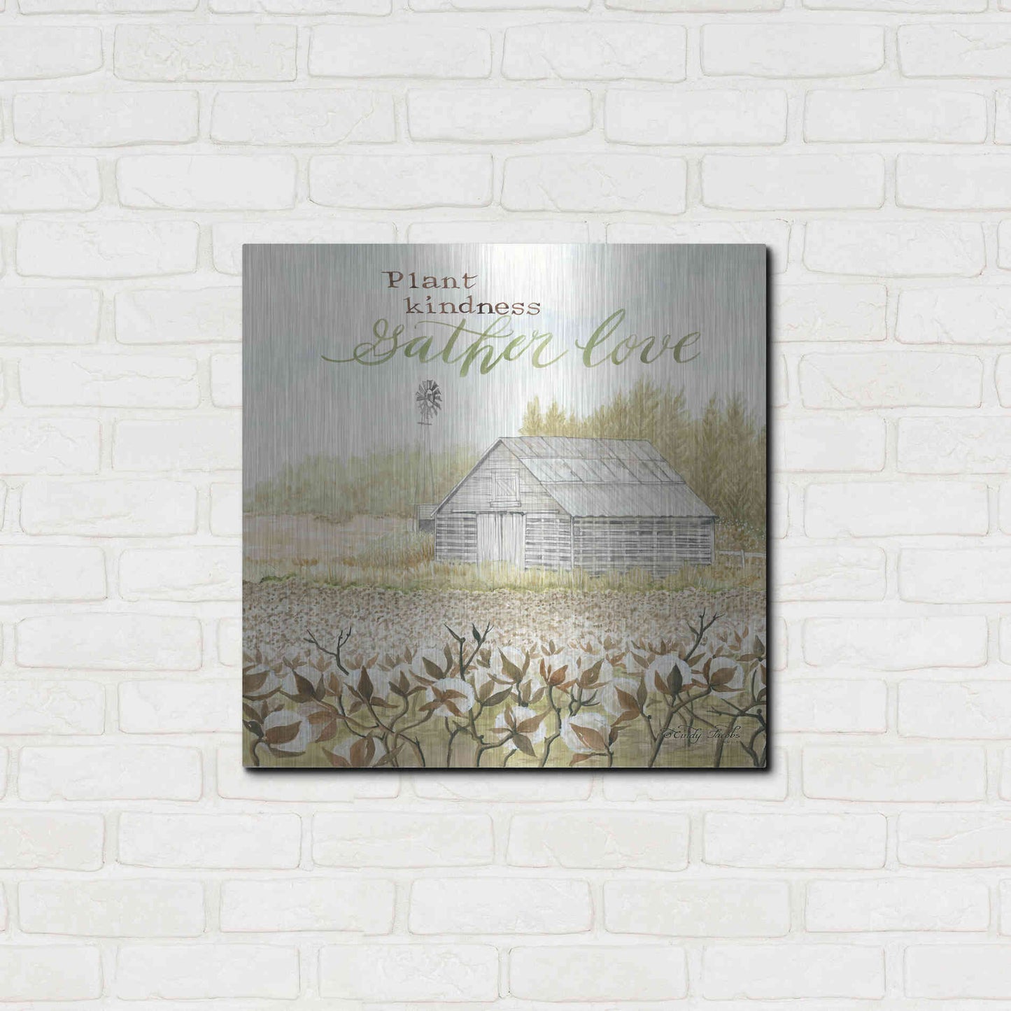 Luxe Metal Art 'Gather Love' by Cindy Jacobs, Metal Wall Art,24x24