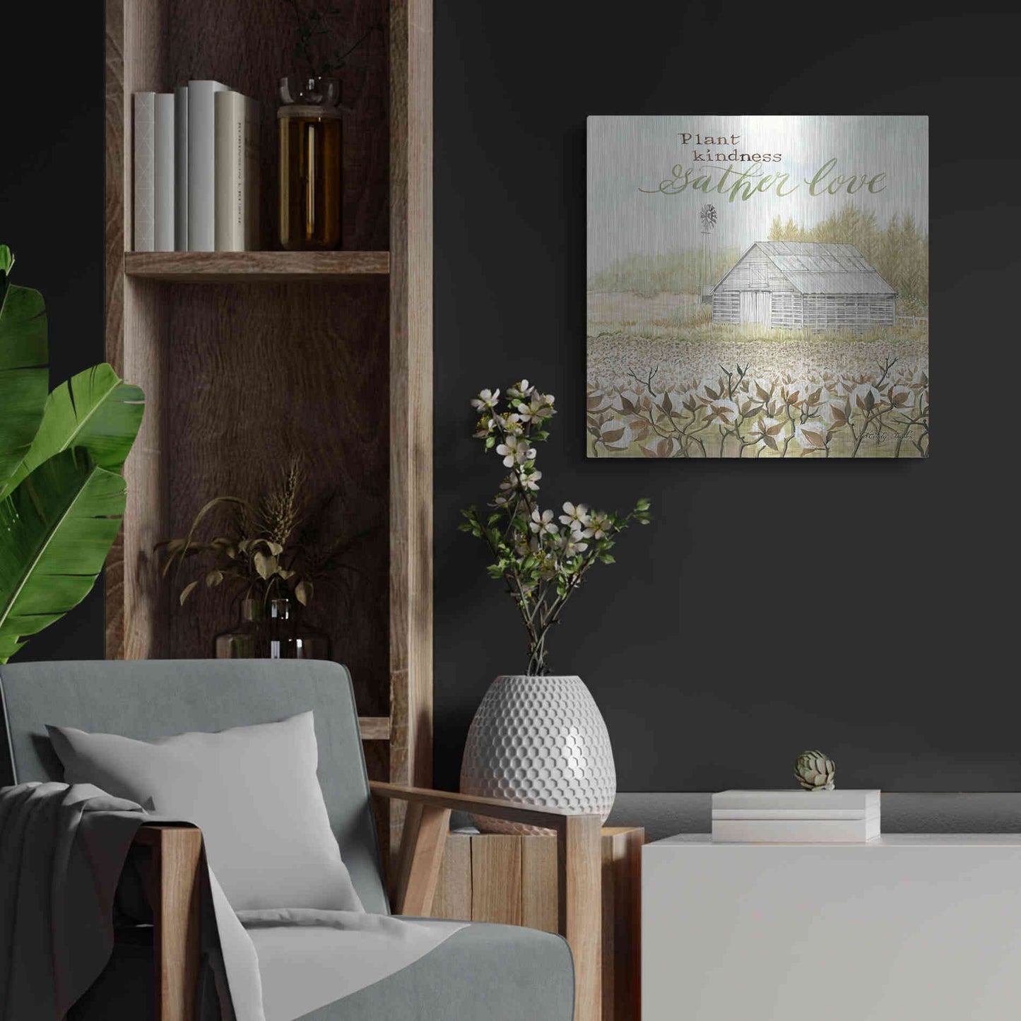 Luxe Metal Art 'Gather Love' by Cindy Jacobs, Metal Wall Art,24x24
