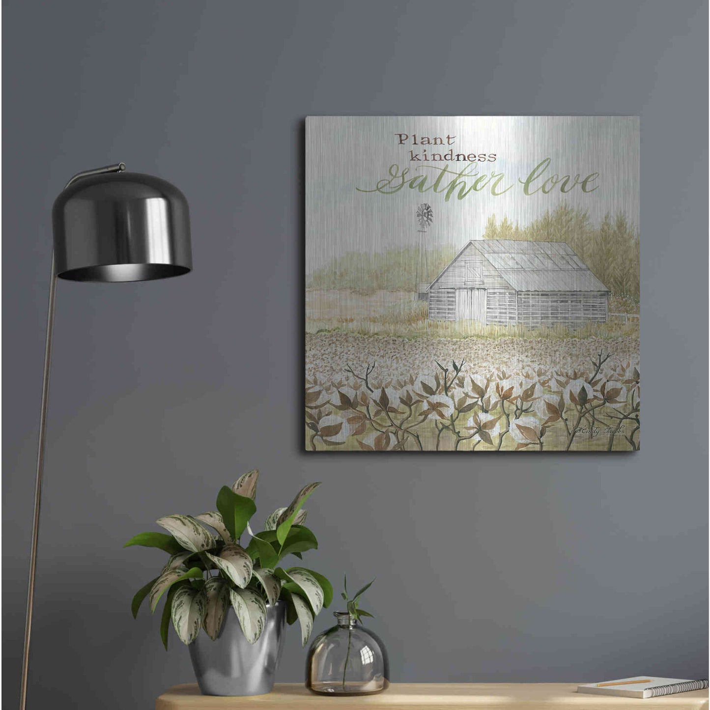 Luxe Metal Art 'Gather Love' by Cindy Jacobs, Metal Wall Art,24x24