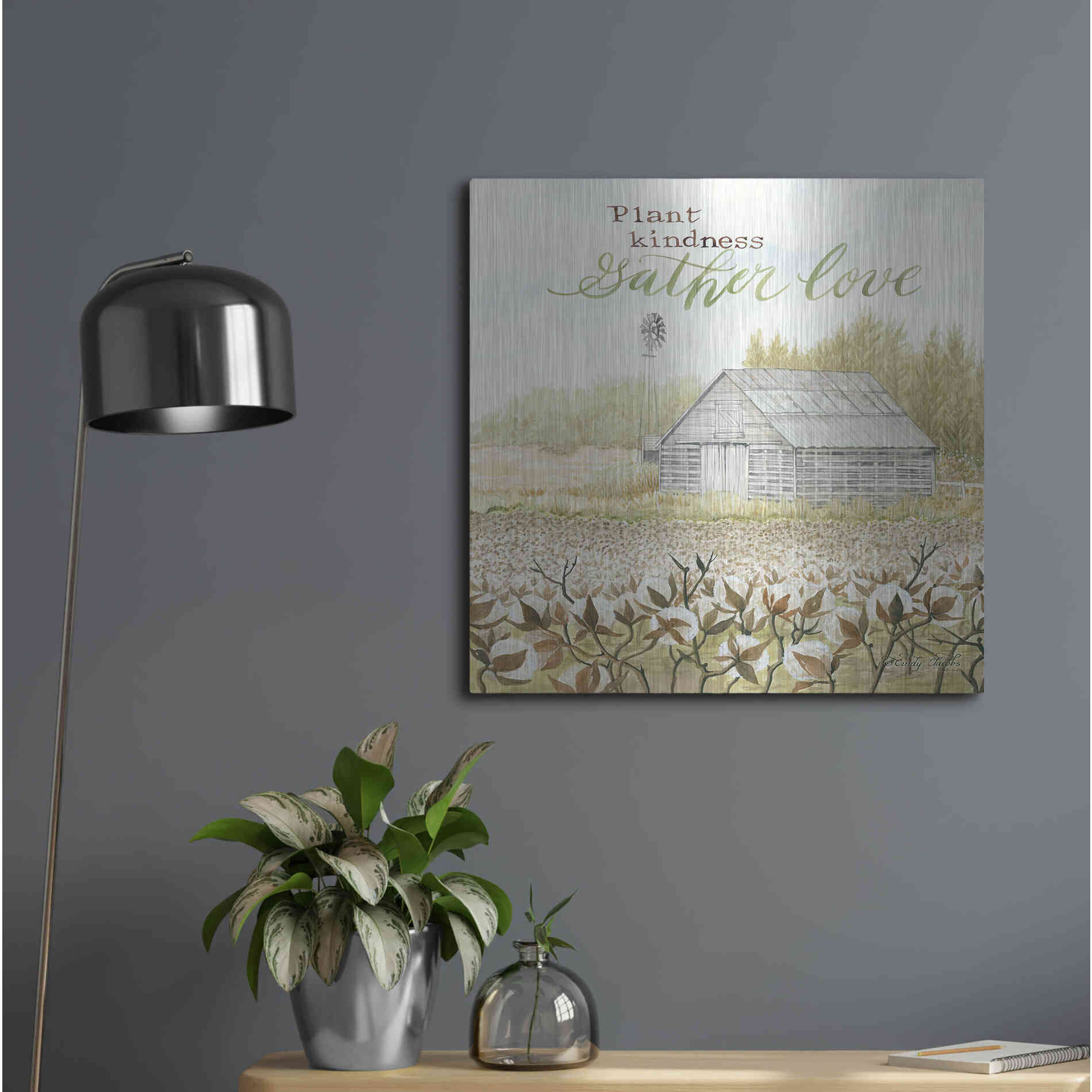 Luxe Metal Art 'Gather Love' by Cindy Jacobs, Metal Wall Art,24x24