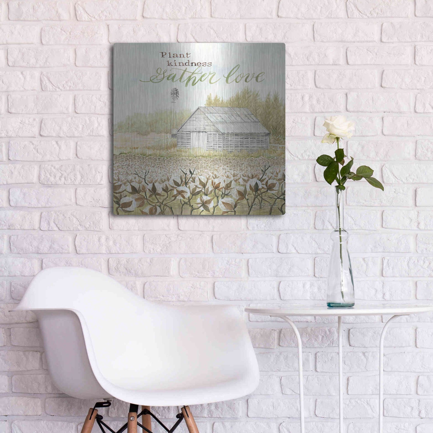 Luxe Metal Art 'Gather Love' by Cindy Jacobs, Metal Wall Art,24x24