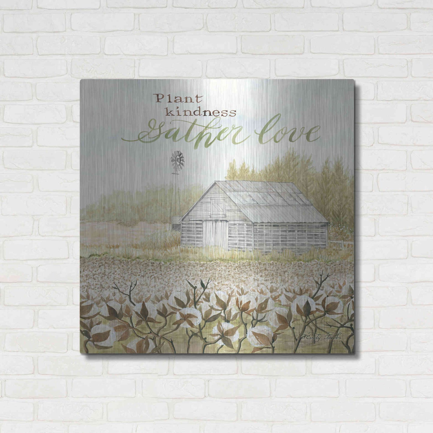 Luxe Metal Art 'Gather Love' by Cindy Jacobs, Metal Wall Art,36x36