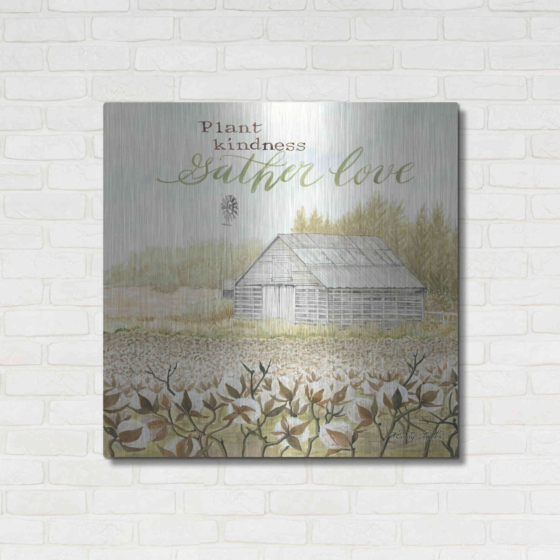 Luxe Metal Art 'Gather Love' by Cindy Jacobs, Metal Wall Art,36x36