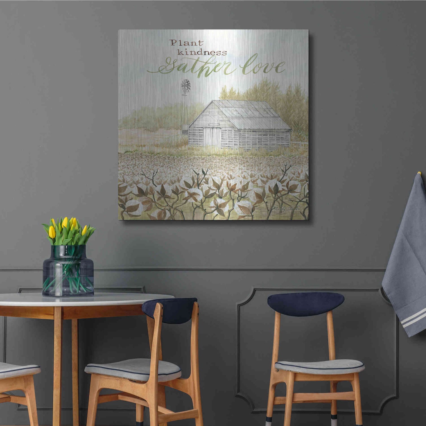 Luxe Metal Art 'Gather Love' by Cindy Jacobs, Metal Wall Art,36x36
