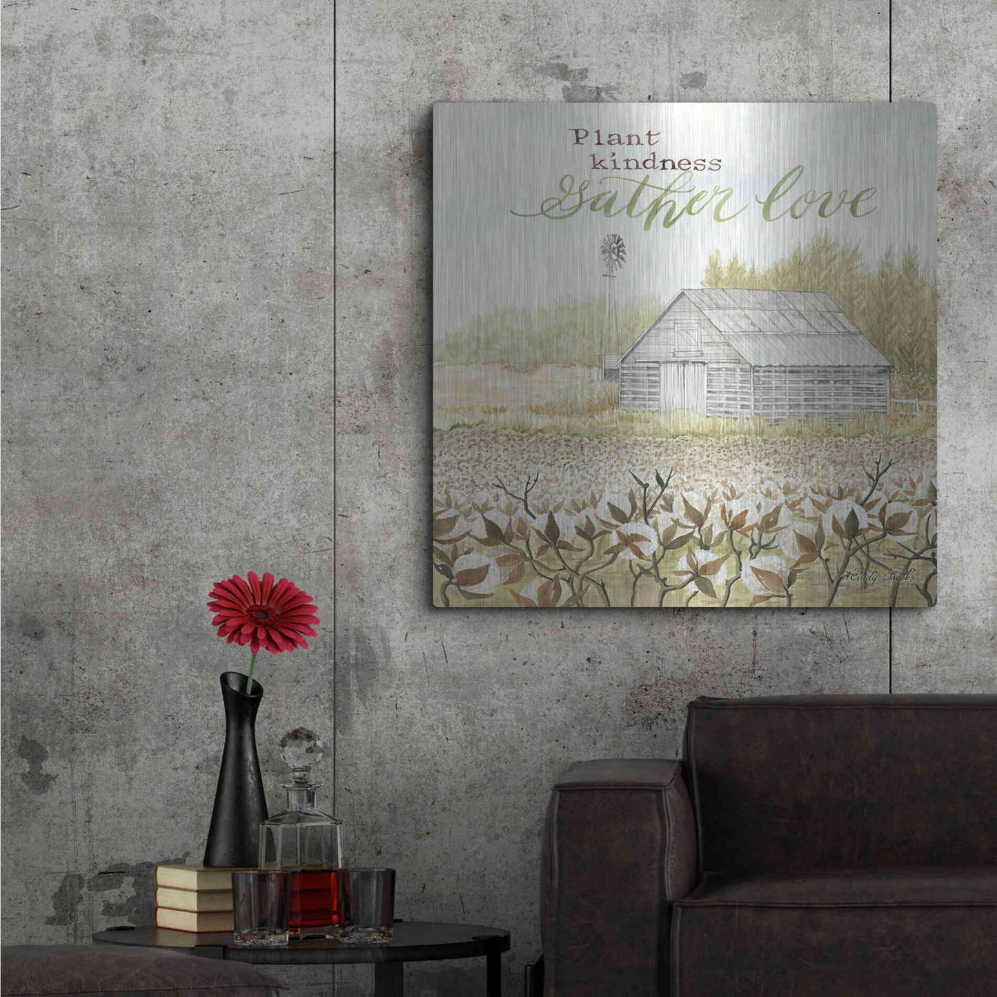 Luxe Metal Art 'Gather Love' by Cindy Jacobs, Metal Wall Art,36x36