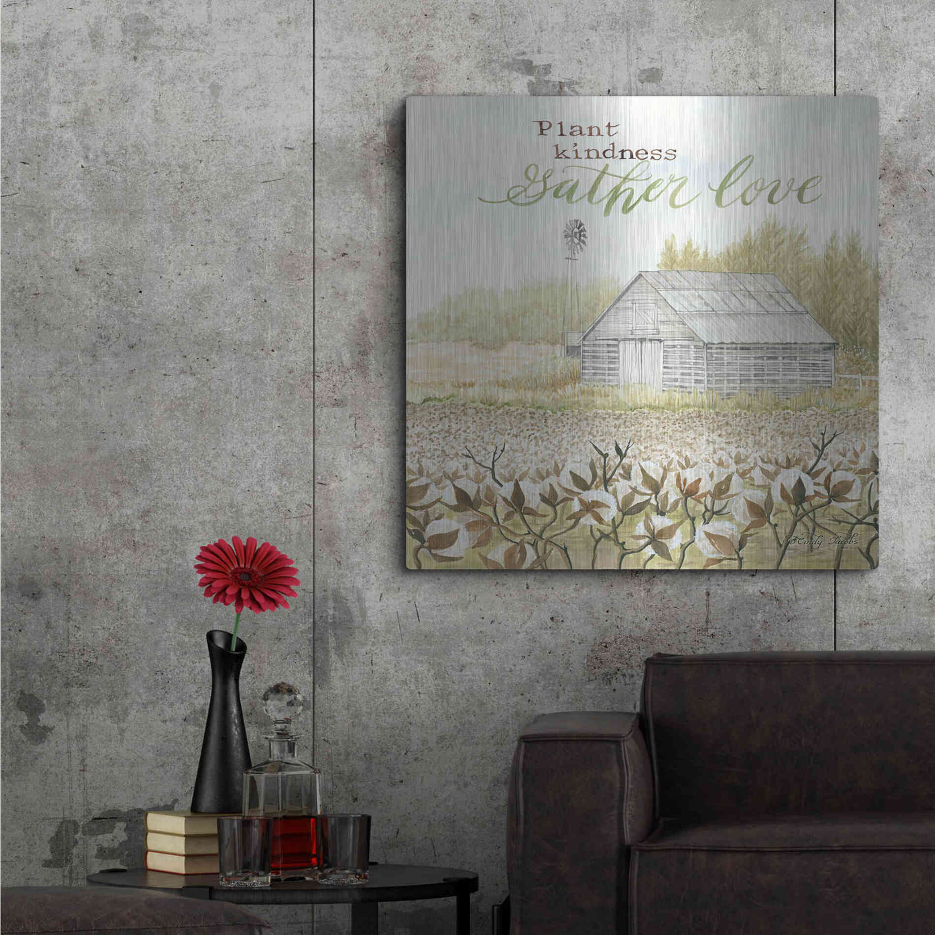 Luxe Metal Art 'Gather Love' by Cindy Jacobs, Metal Wall Art,36x36