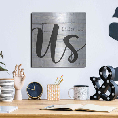 Luxe Metal Art 'This is Us' by Cindy Jacobs, Metal Wall Art,12x12