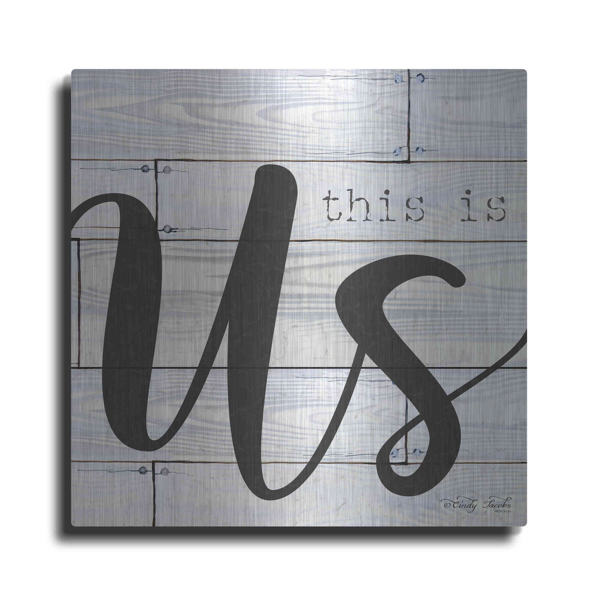 Luxe Metal Art 'This is Us' by Cindy Jacobs, Metal Wall Art