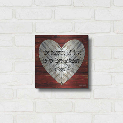 Luxe Metal Art 'The Measure of Love' by Cindy Jacobs, Metal Wall Art,12x12