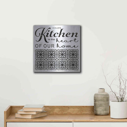 Luxe Metal Art 'Our Kitchen' by Cindy Jacobs, Metal Wall Art,12x12