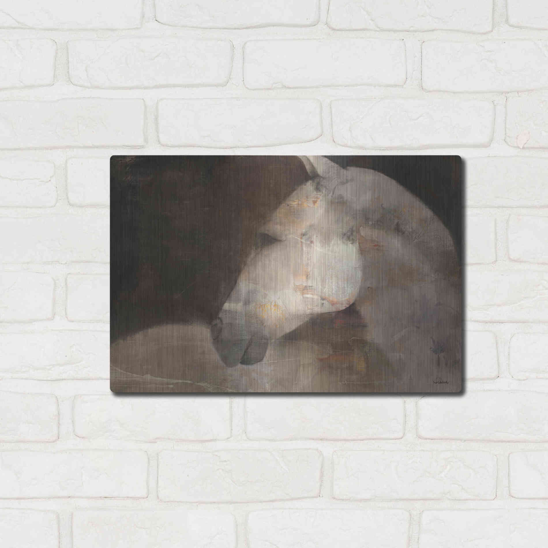 Luxe Metal Art 'Looking Back' by Albena Hristova, Metal Wall Art,16x12