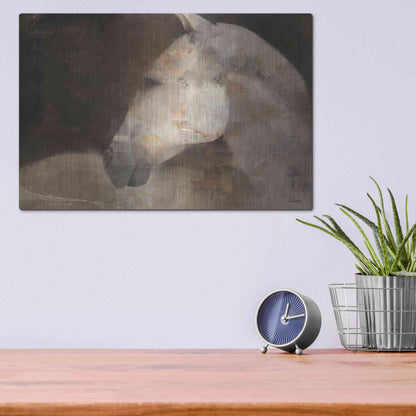 Luxe Metal Art 'Looking Back' by Albena Hristova, Metal Wall Art,16x12