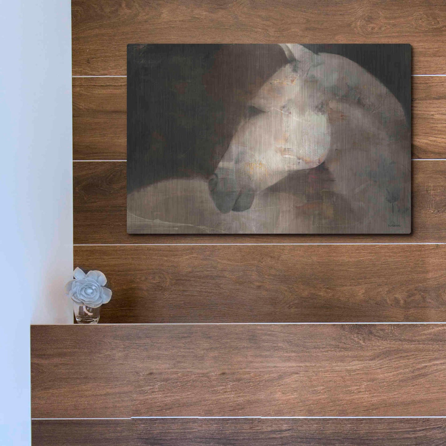 Luxe Metal Art 'Looking Back' by Albena Hristova, Metal Wall Art,16x12