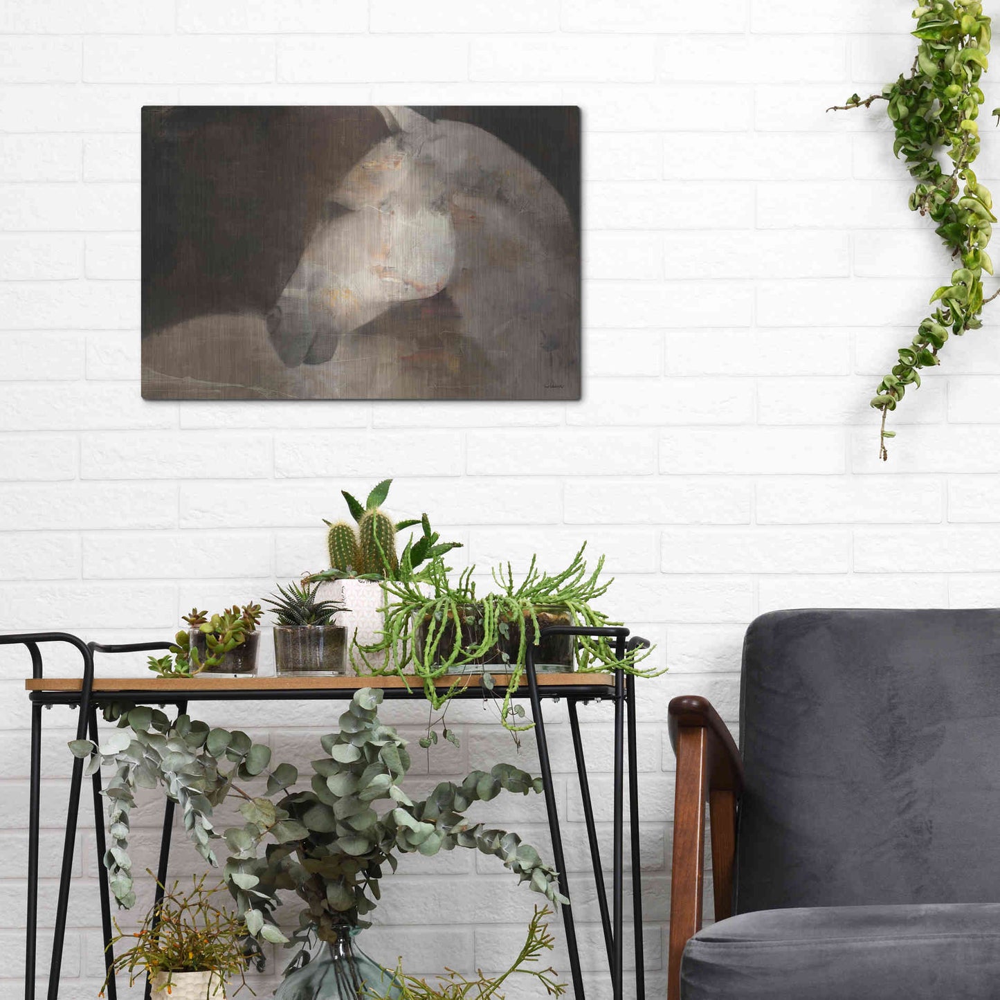 Luxe Metal Art 'Looking Back' by Albena Hristova, Metal Wall Art,16x12