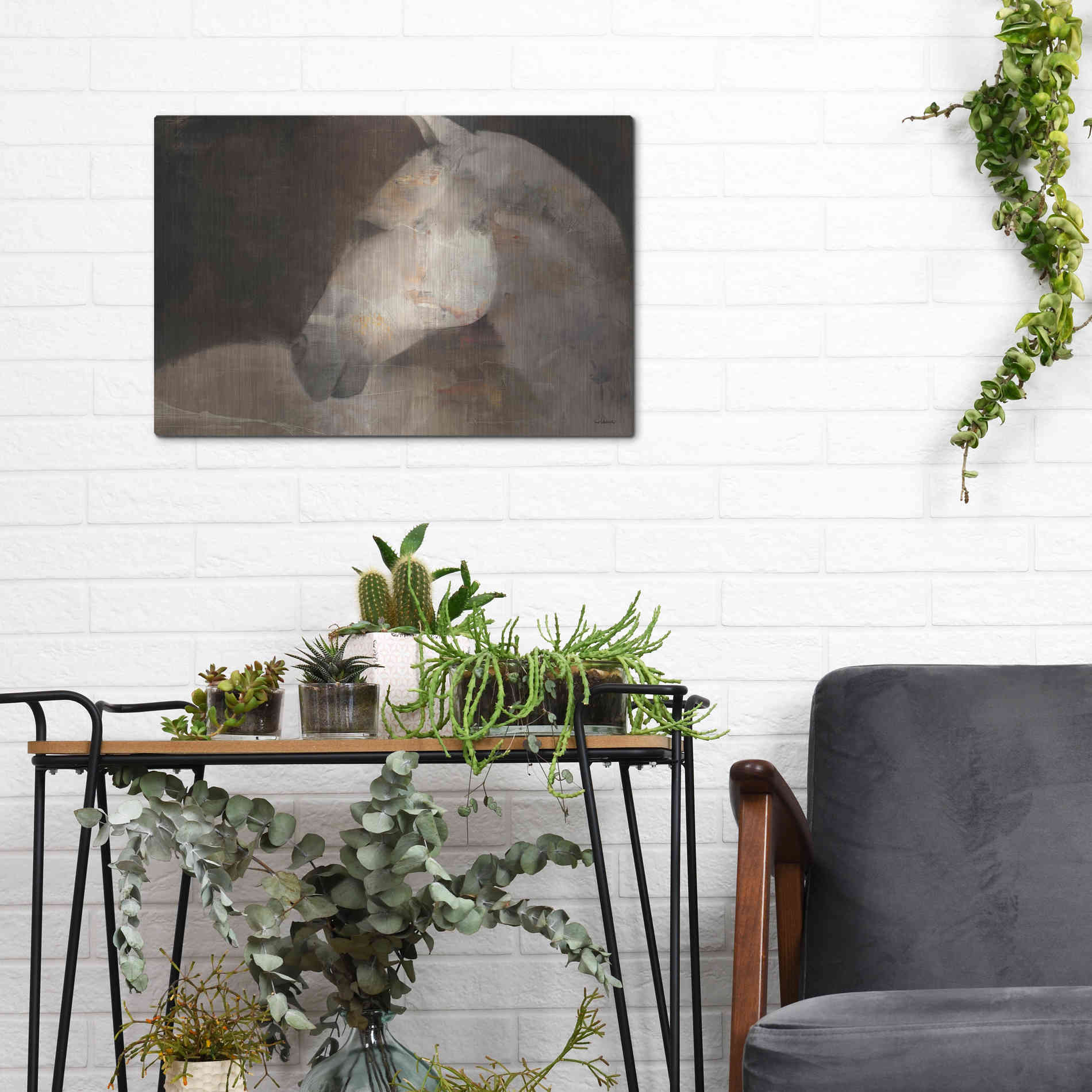 Luxe Metal Art 'Looking Back' by Albena Hristova, Metal Wall Art,16x12