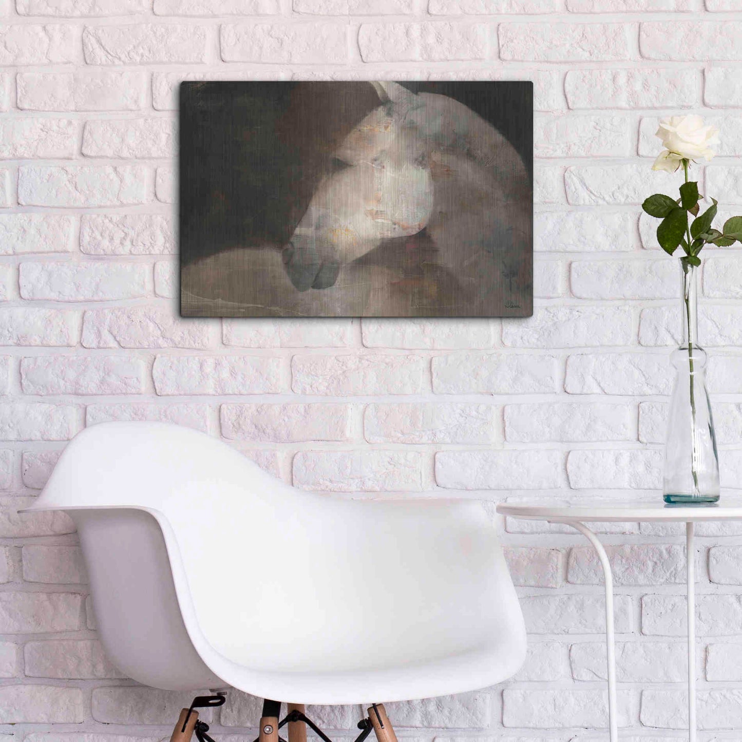 Luxe Metal Art 'Looking Back' by Albena Hristova, Metal Wall Art,24x16