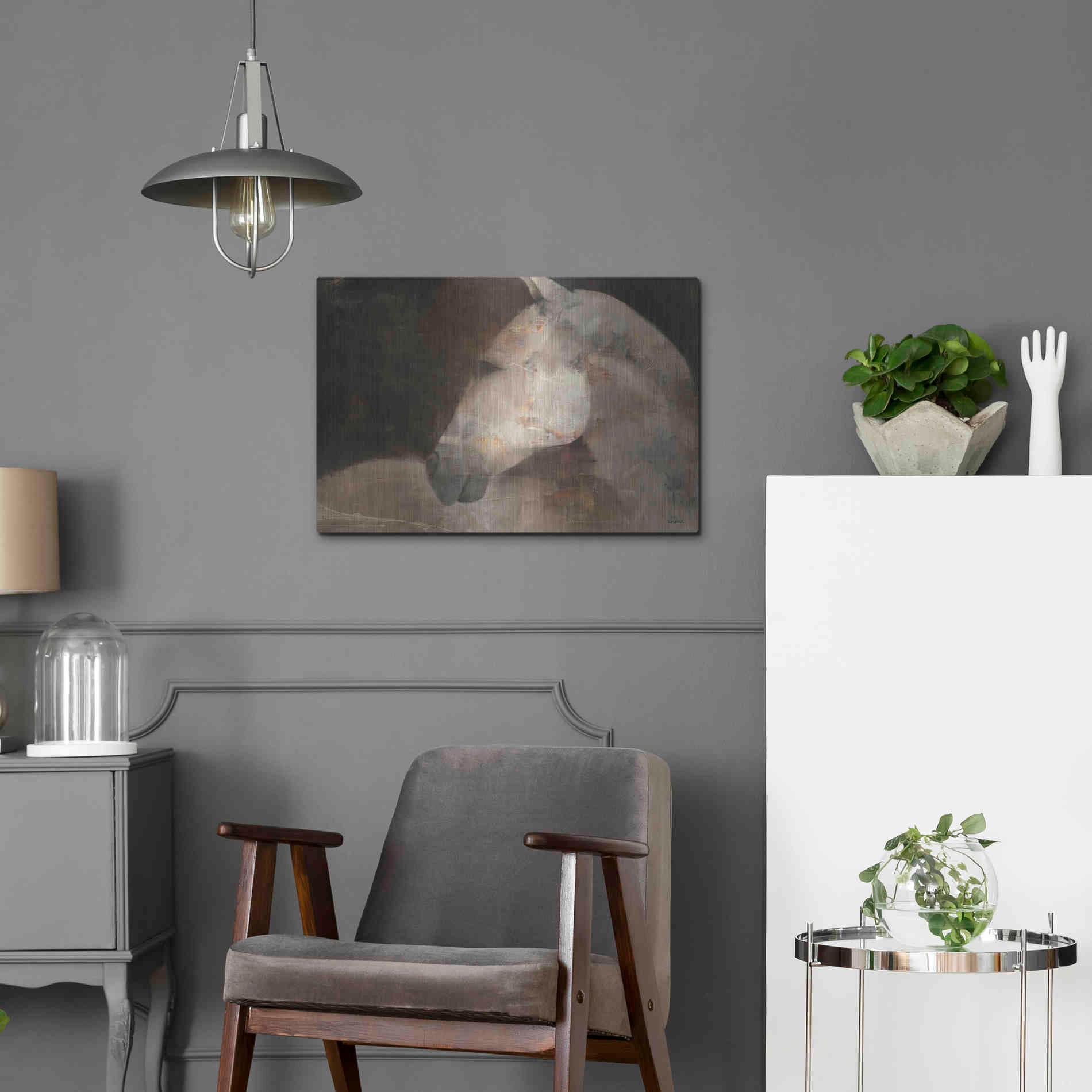 Luxe Metal Art 'Looking Back' by Albena Hristova, Metal Wall Art,24x16