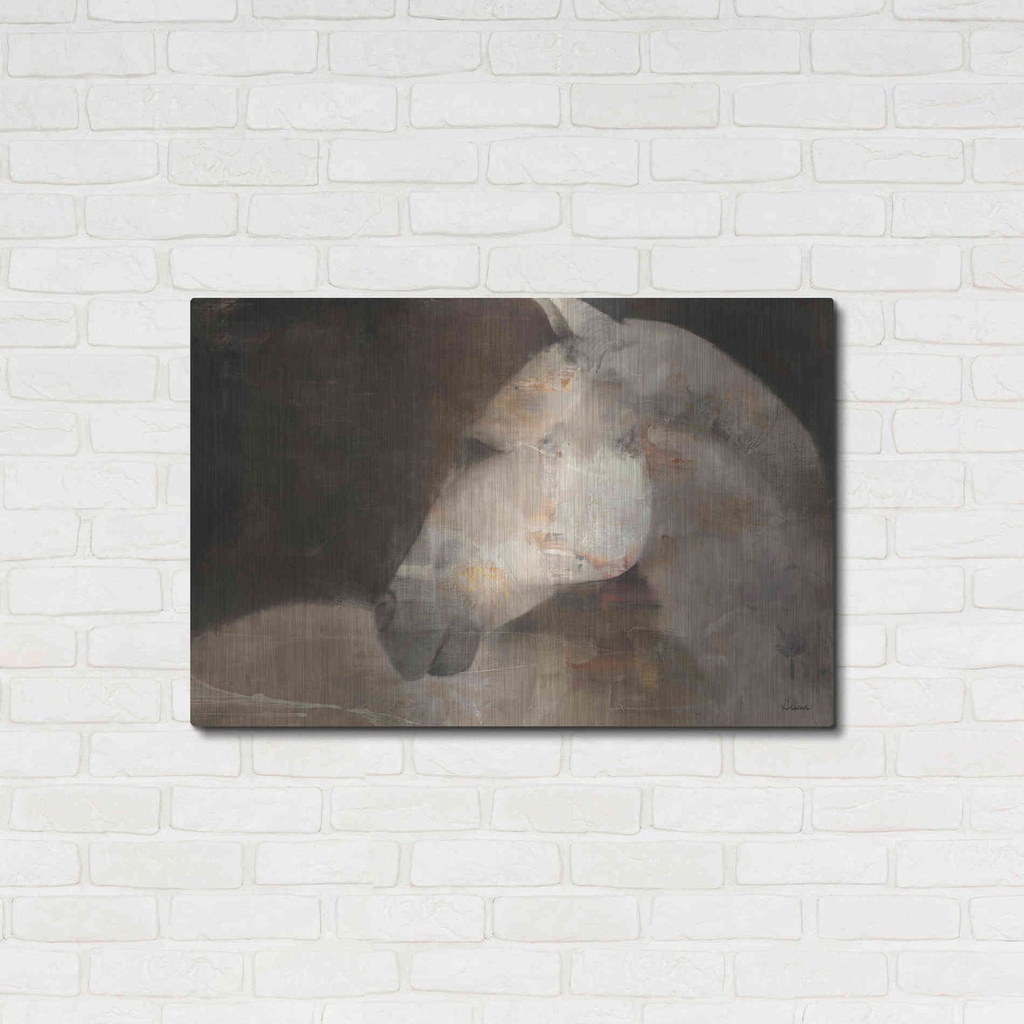 Luxe Metal Art 'Looking Back' by Albena Hristova, Metal Wall Art,36x24