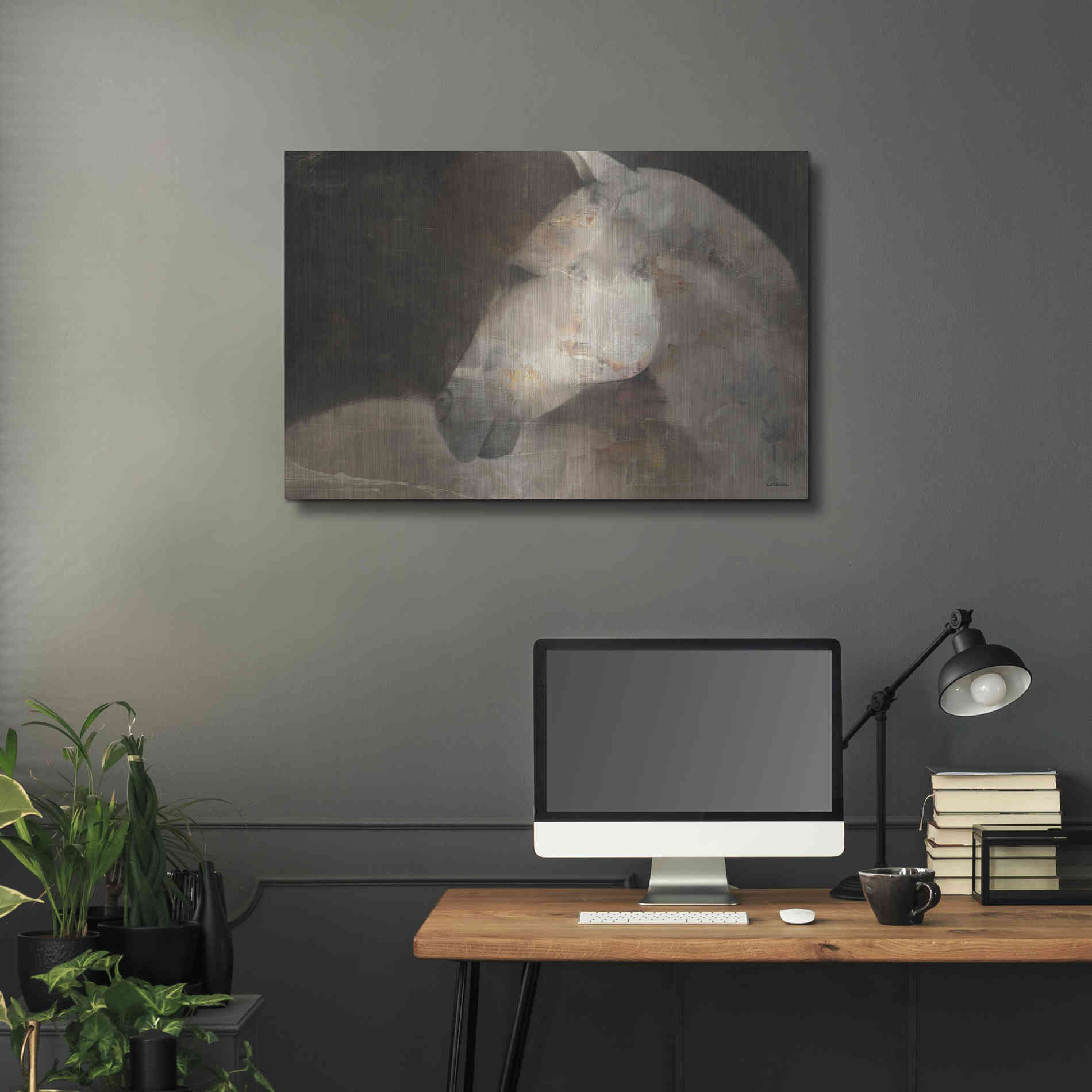 Luxe Metal Art 'Looking Back' by Albena Hristova, Metal Wall Art,36x24