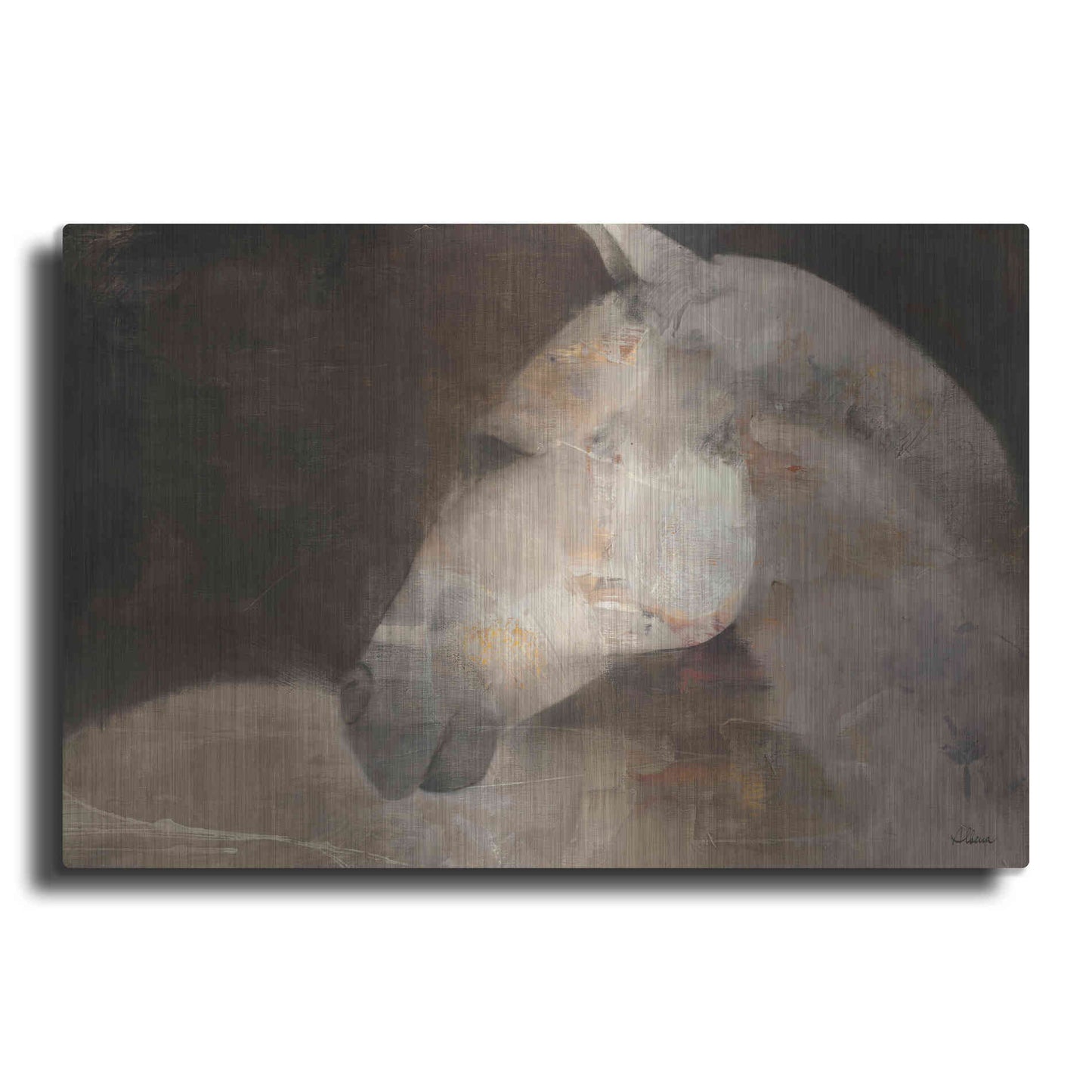 Luxe Metal Art 'Looking Back' by Albena Hristova, Metal Wall Art