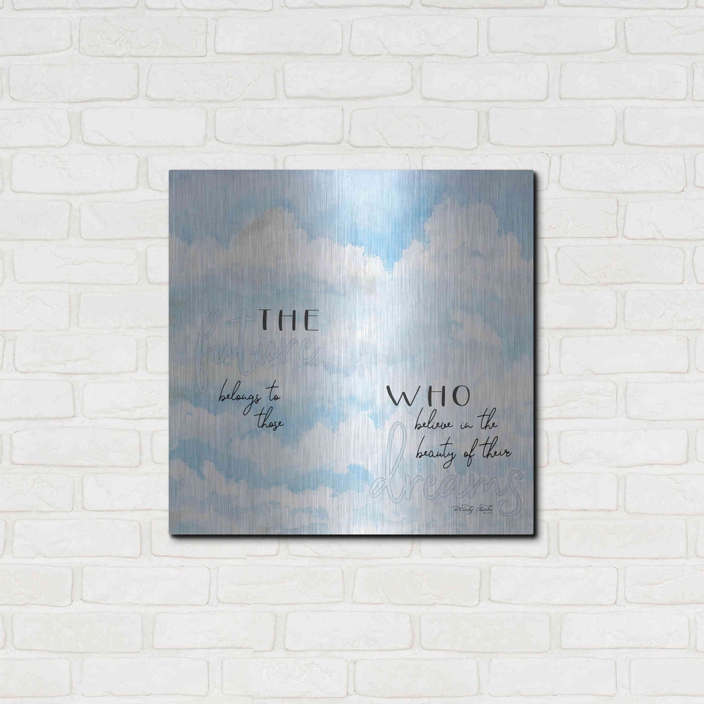 Luxe Metal Art 'The Future' by Cindy Jacobs, Metal Wall Art,24x24