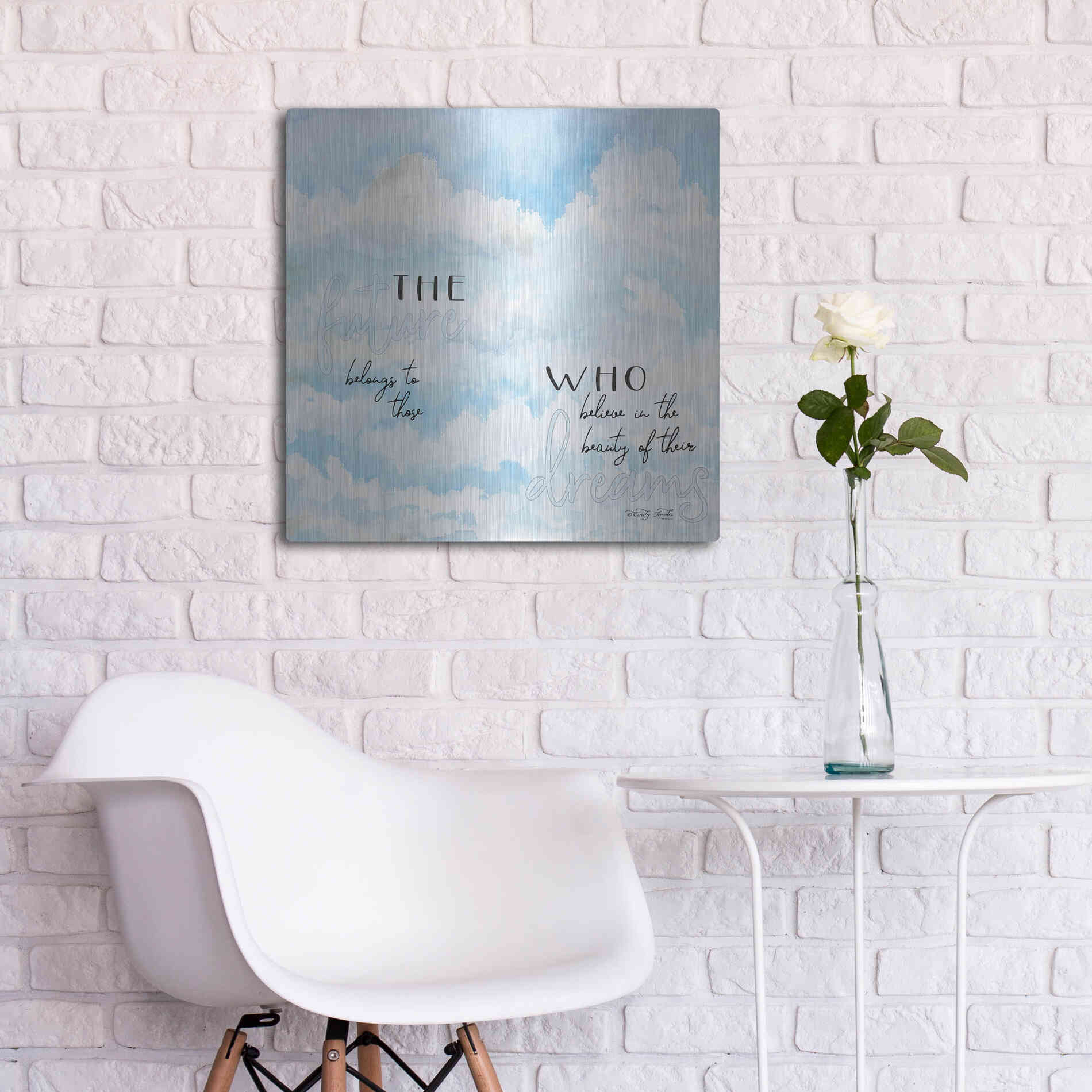 Luxe Metal Art 'The Future' by Cindy Jacobs, Metal Wall Art,24x24