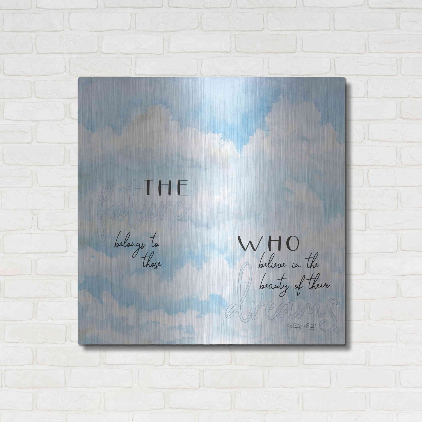 Luxe Metal Art 'The Future' by Cindy Jacobs, Metal Wall Art,36x36