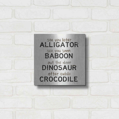 Luxe Metal Art 'See You Later' by Cindy Jacobs, Metal Wall Art,12x12
