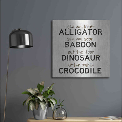 Luxe Metal Art 'See You Later' by Cindy Jacobs, Metal Wall Art,24x24