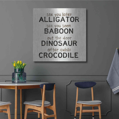 Luxe Metal Art 'See You Later' by Cindy Jacobs, Metal Wall Art,36x36