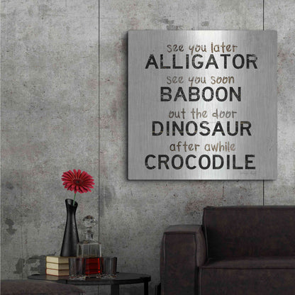 Luxe Metal Art 'See You Later' by Cindy Jacobs, Metal Wall Art,36x36