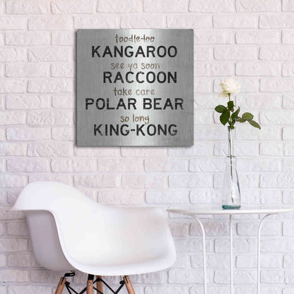 Luxe Metal Art 'See Ya Soon' by Cindy Jacobs, Metal Wall Art,24x24
