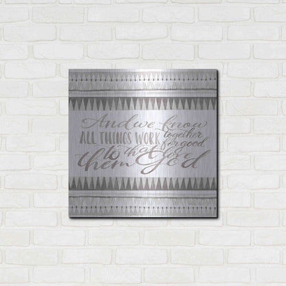 Luxe Metal Art 'All Things Work Together' by Cindy Jacobs, Metal Wall Art,24x24