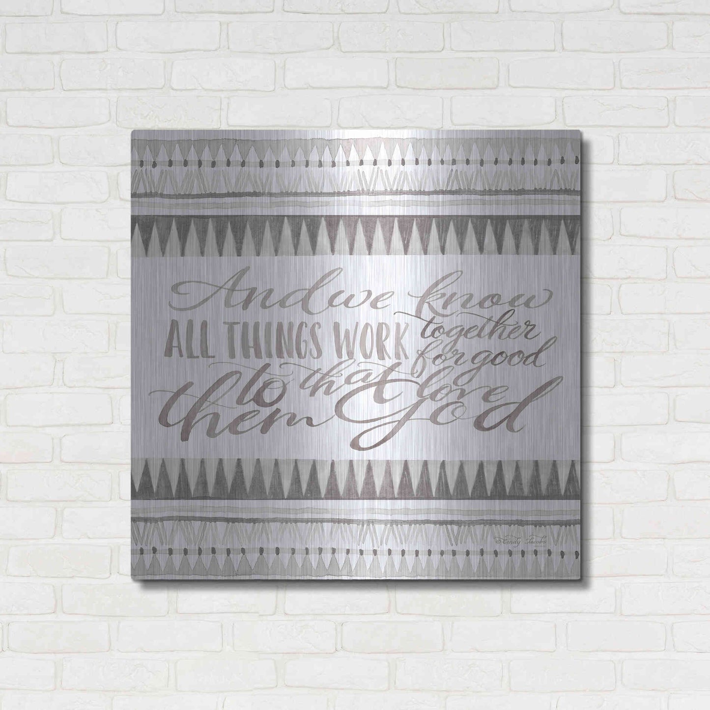 Luxe Metal Art 'All Things Work Together' by Cindy Jacobs, Metal Wall Art,36x36