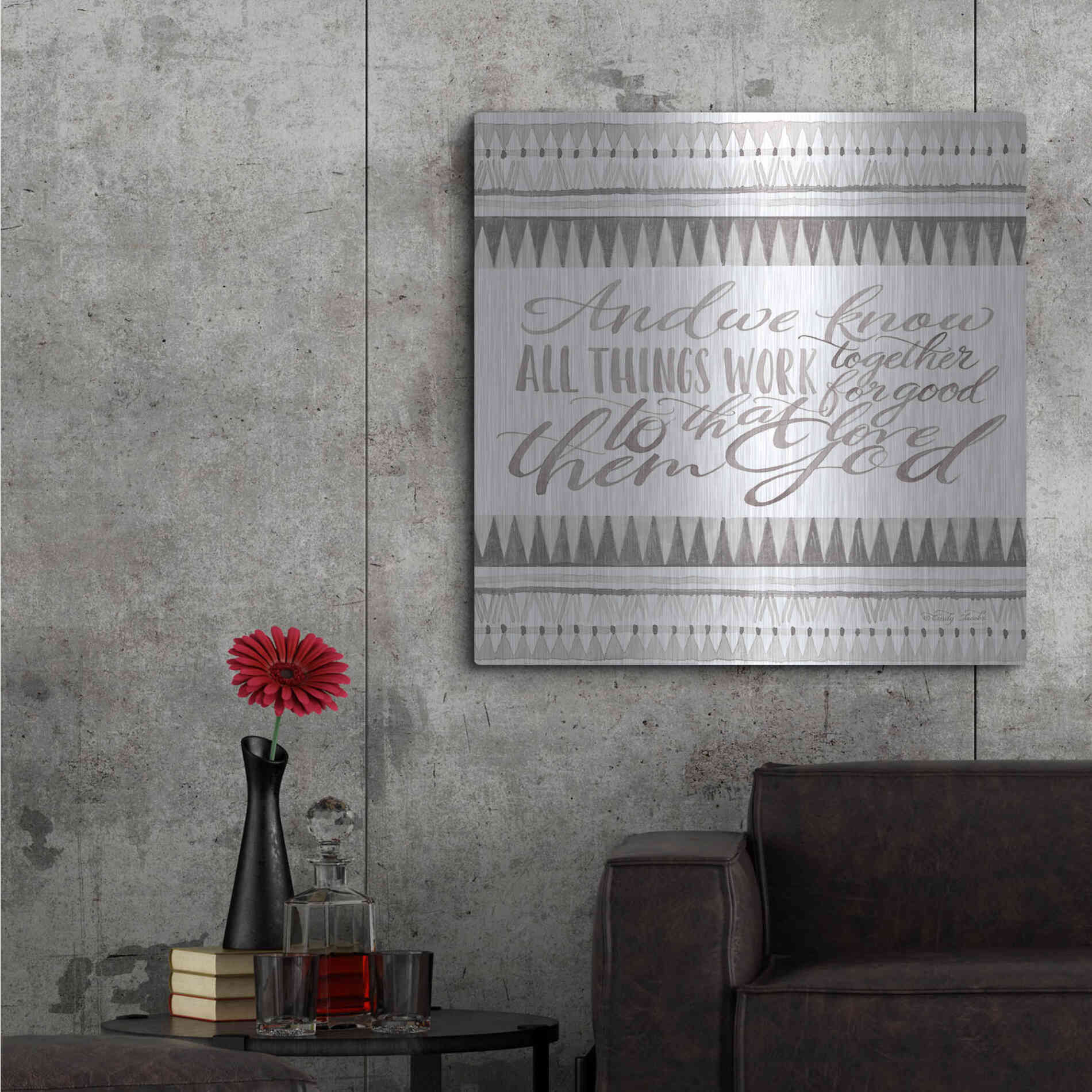 Luxe Metal Art 'All Things Work Together' by Cindy Jacobs, Metal Wall Art,36x36