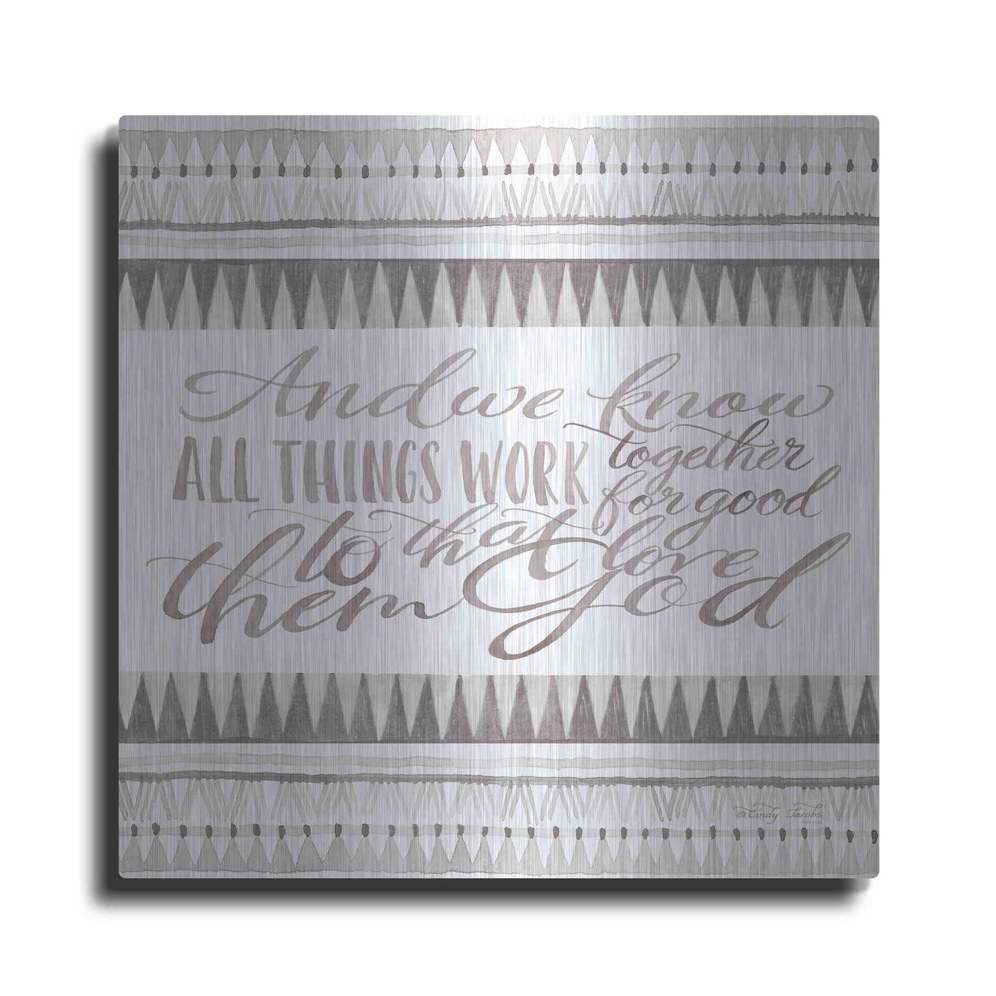 Luxe Metal Art 'All Things Work Together' by Cindy Jacobs, Metal Wall Art