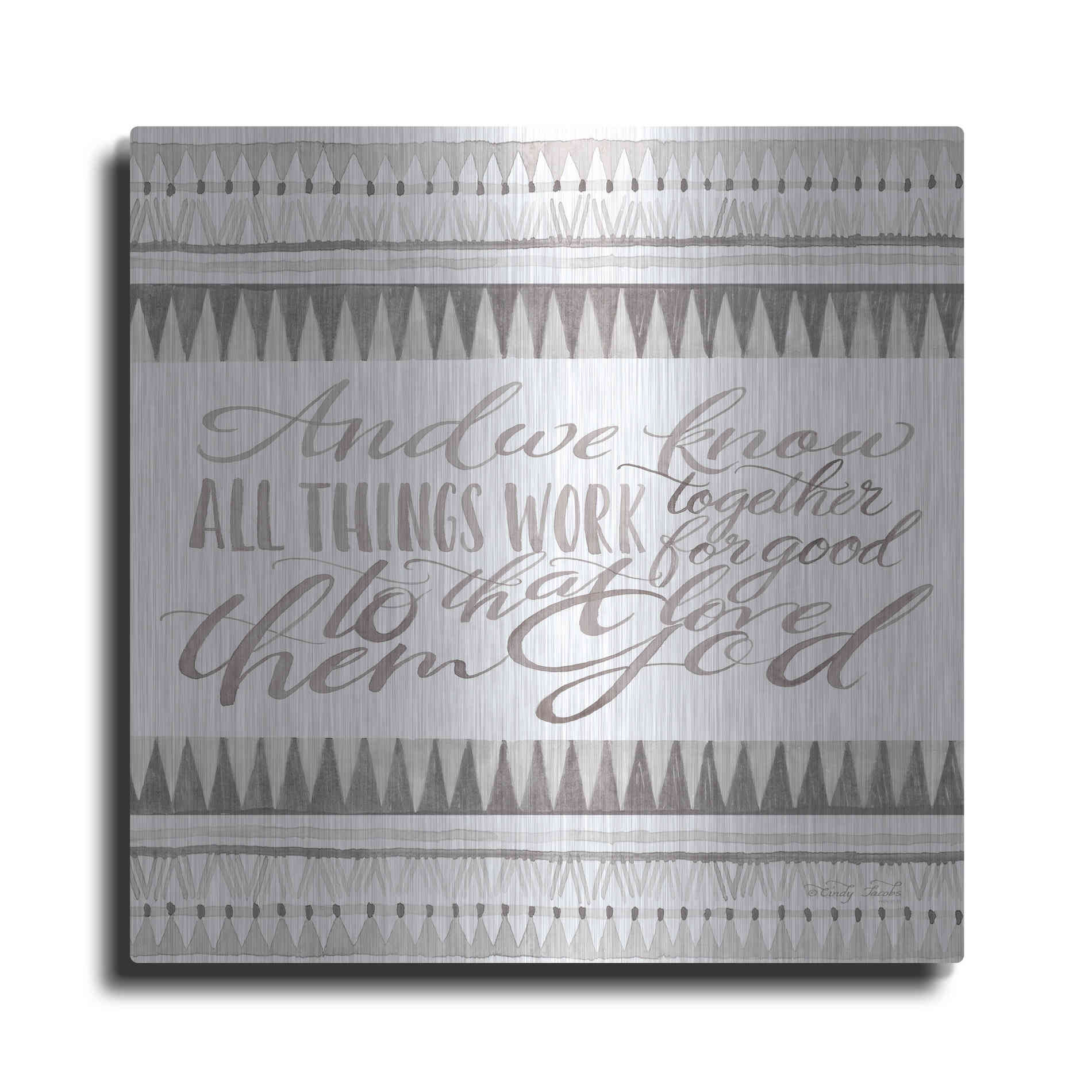 Luxe Metal Art 'All Things Work Together' by Cindy Jacobs, Metal Wall Art