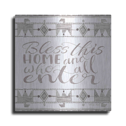 Luxe Metal Art 'Bless This Home' by Cindy Jacobs, Metal Wall Art