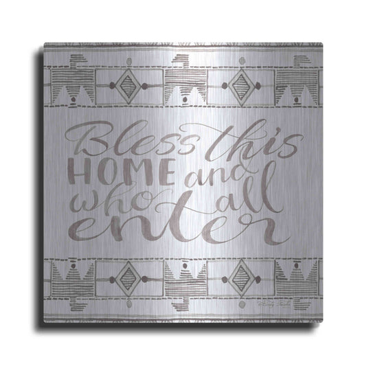 Luxe Metal Art 'Bless This Home' by Cindy Jacobs, Metal Wall Art