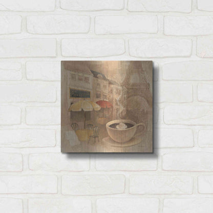 Luxe Metal Art 'Cafe de Paris II' by Albena Hristova, Metal Wall Art,12x12