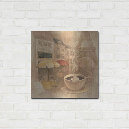 Luxe Metal Art 'Cafe de Paris II' by Albena Hristova, Metal Wall Art,24x24