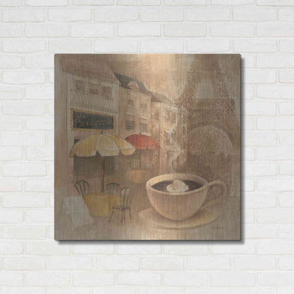 Luxe Metal Art 'Cafe de Paris II' by Albena Hristova, Metal Wall Art,36x36